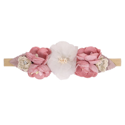 Vintage Floral Hairbands for Baby Girls - Handmade Cloth Headwear & Accessories for Special Occasions