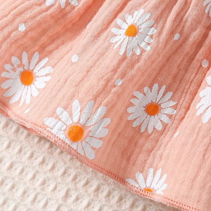 Adorable Baby Girl Summer Outfit Set with 3D Floral Ruffle Top and Shorts