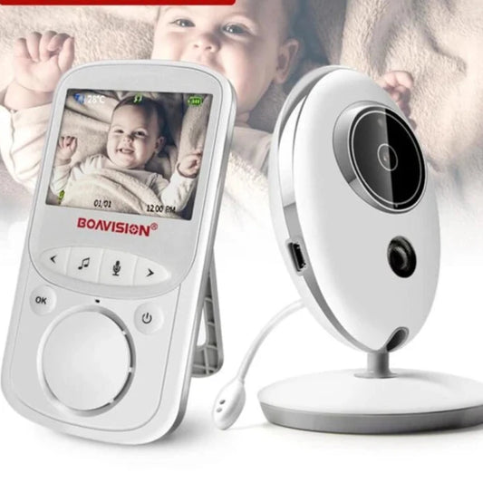 2.4GHz Wireless Baby Monitor with LCD Display, Two-Way Talk, Night Vision, and Temperature Monitoring
