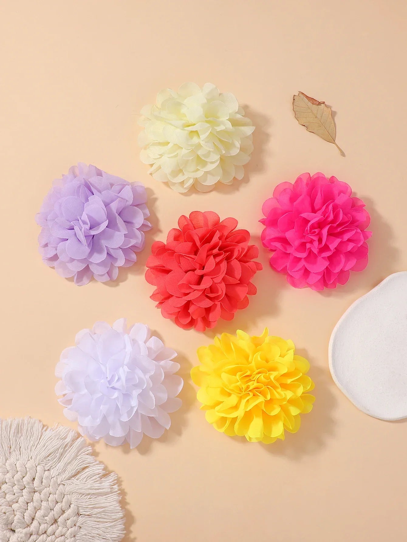 6-Piece Set of Adorable Big Flower Headbands for Baby Girls - Soft, Gentle, and Safe Infant Accessories