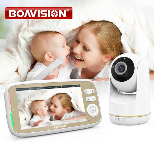 VB803 5-Inch Baby Monitor with 720P HD Display, 330° Pan & 135° Tilt, 3X Zoom, Two-Way Audio, Night Vision, and Lullaby Function