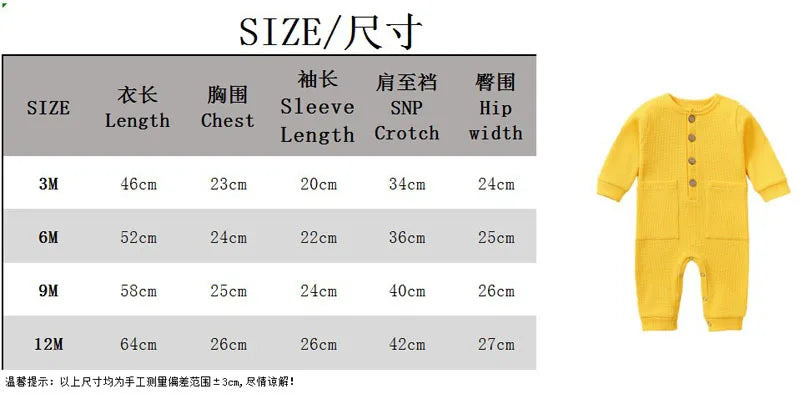 100% Cotton Newborn Baby One-Piece Romper - Long Sleeved Jumpsuit for Boys and Girls, Infant Pajamas and Sleepsuit