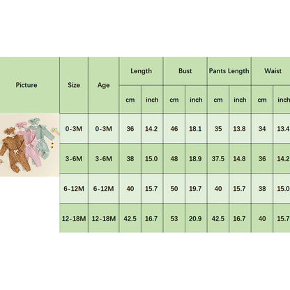 Adorable Floral 3-Piece Outfit Set for Newborn Baby Girls - Long Sleeve Bodysuit, Bow Pants, and Headband for Autumn