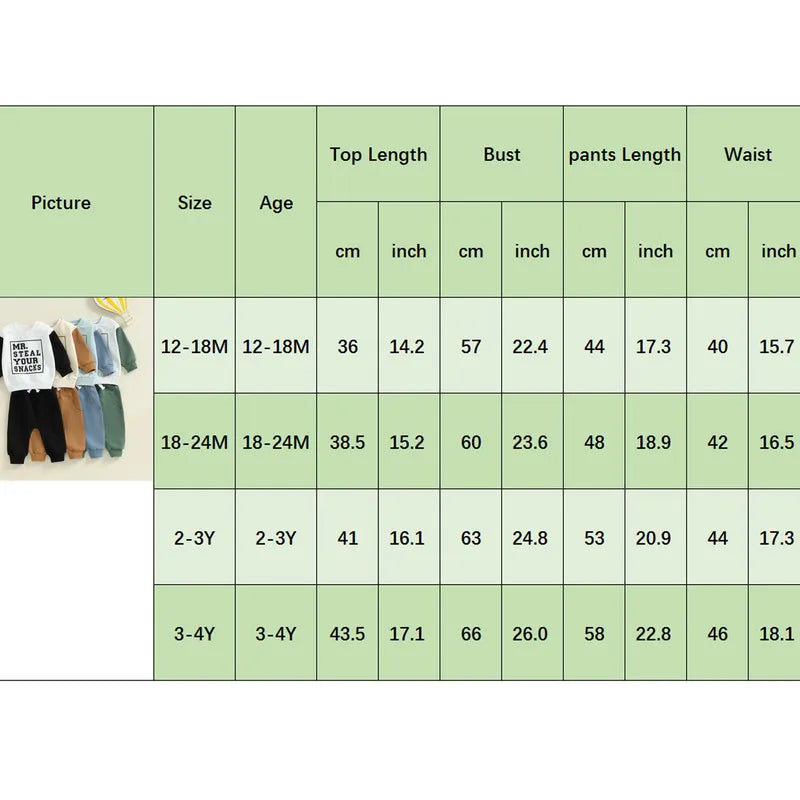 RUEWEY Boys' Fashionable Spring Autumn Outfit Set - Long Sleeve Letter Sweatshirt with Drawstring Pocket Pants