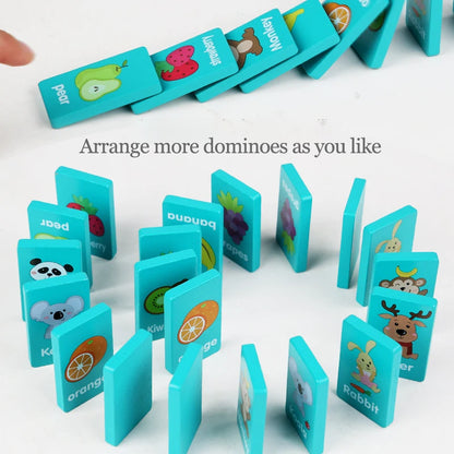 Wooden Animal Memory Matching Game - Educational Solitaire Puzzle for Kids & Family Fun