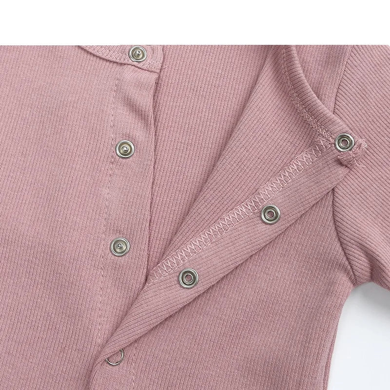 Unisex 100% Cotton Long Sleeve Newborn Baby Romper Pajama Sleepsuit - Footed Jumpsuit for Boys and Girls