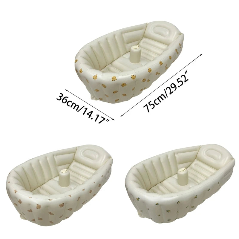 Inflatable Baby Bathtub and Paddling Pool for Newborns - Travel-Friendly Summer Fun for Toddlers