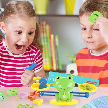 Montessori Frog Balance Scale Math Toy for Kids - Fun Early Learning Puzzle & Educational Gift