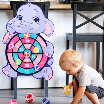 Montessori Sticky Ball Dart Board Game for Kids Ages 4 to 6 - Fun Indoor & Outdoor Sports Toy for Boys and Girls
