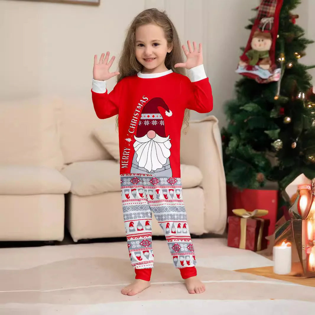 Festive Family Matching Pajama Set for Christmas - Santa Claus Design for Adults and Kids Nightwear