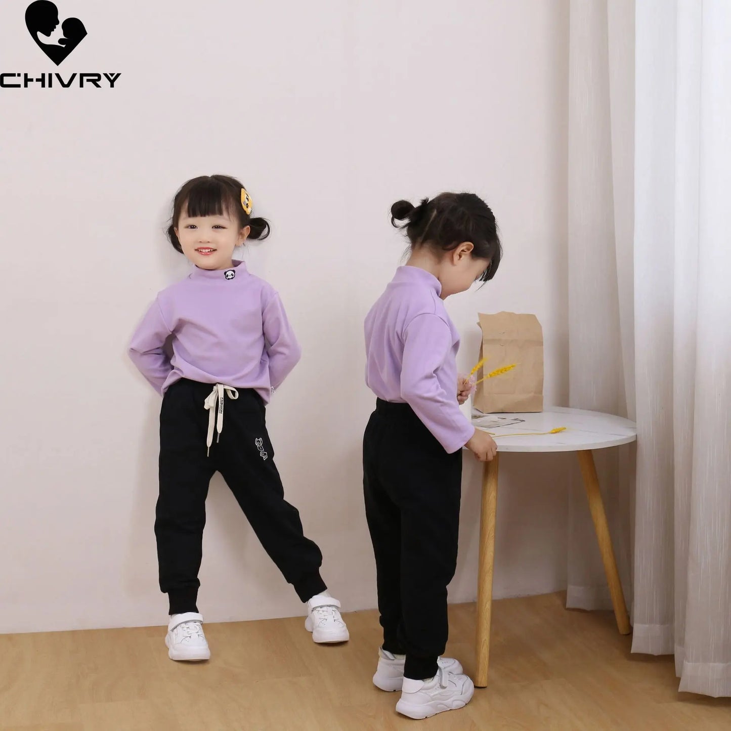 Trendy Solid Long Sleeve Turtleneck T-Shirts for Kids - Spring & Autumn Collection