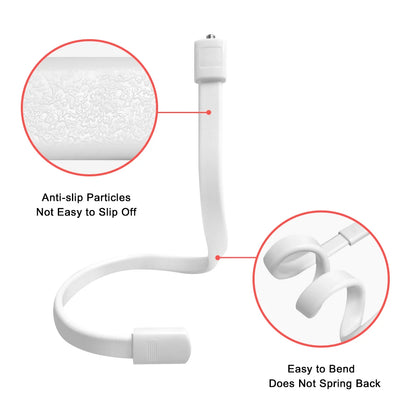 Flexible White Silicone Baby Monitor Mount - No Drilling Cradle Bracket for Safe Camera Placement