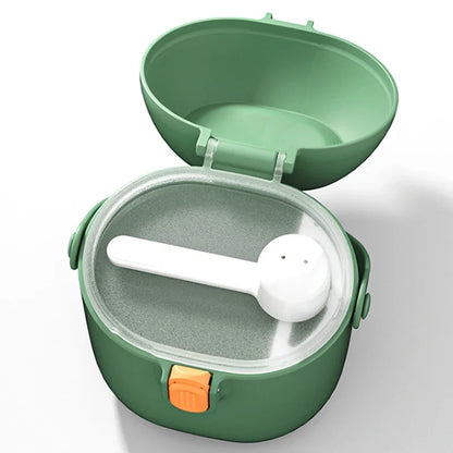 Multifunctional Portable Baby Food Organizer with Cute Cartoon Design for Cereal, Milk Powder, and Snacks