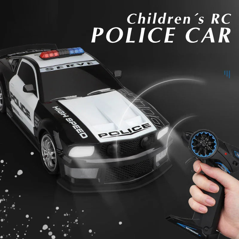 1/12 Big 2.4GHz Super Fast Police RC Car Remote Control Cars Toy With Lights Chase Drift Vehicle Toys Model for Boys Kid Gift