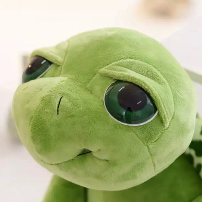 20CM Adorable Green Big-Eyed Turtle Plush Toy - Perfect Birthday Gift for Kids