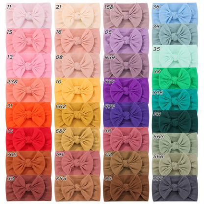 48-Color Bowknot Headband for Babies - Stylish Elastic Hair Accessory for Girls