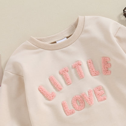 Adorable Long Sleeve Baby Romper with Embroidered Letters - Unisex Fall Bodysuit for Newborns and Infants