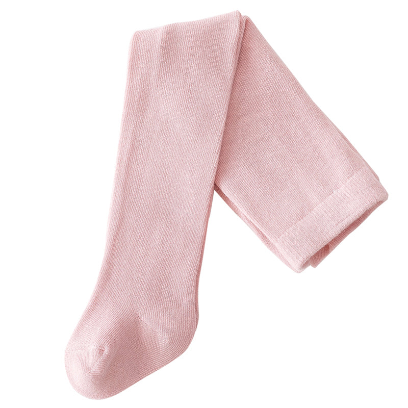 Toddler Girls Soft Cotton Blend Pantyhose - Casual Solid Color Tights for Infants