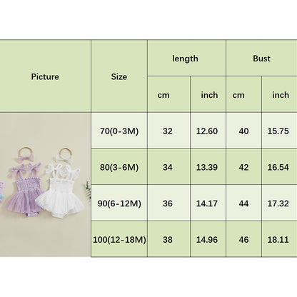 Adorable Baby Girl Summer 2-Piece Outfit Set: Sleeveless Smocked Romper Dress with Matching Headband