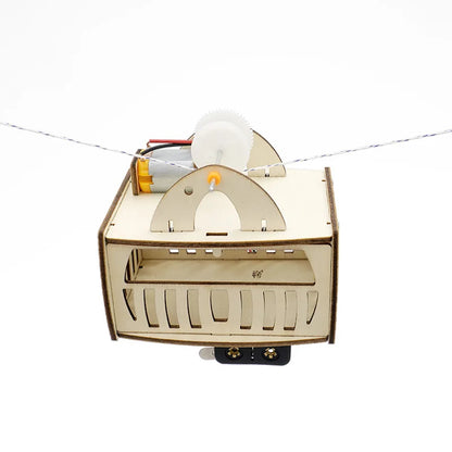 STEM DIY Wooden Cable Car Model Kit for Kids - Fun Educational Puzzle and Science Experiment Tool