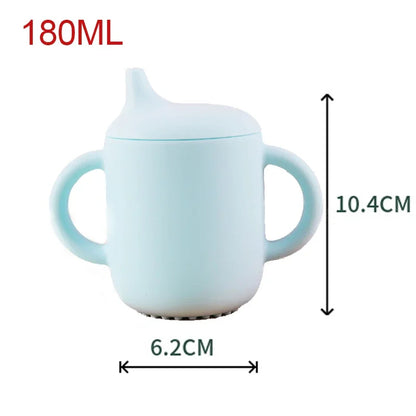 Ergonomic Silicone Drinking Cup for Kids - Portable 180ml Feeding Solution for Infants and Toddlers