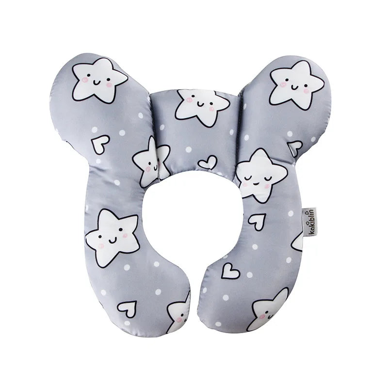 U-Shape Headrest Neck Support Pillow for Newborns & Toddlers, Travel Car Seat Cushion for Ages 0-3 Years