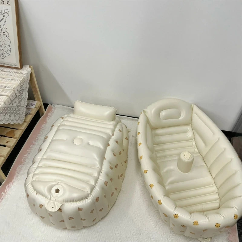 Inflatable Baby Bathtub and Paddling Pool for Newborns - Travel-Friendly Summer Fun for Toddlers