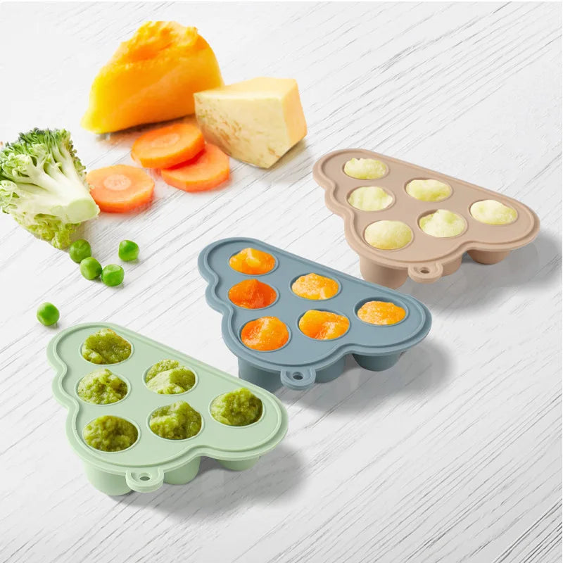 Food Grade Silicone Cloud Deign Ice Mold With Lid Silicone Ice Cube Tray Mold For Breastmilk Popsicle