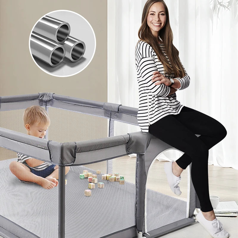 Versatile Baby Playpen Corral with Safety Guardrail for Secure Playtime