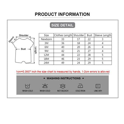 Adorable 2-Piece Cartoon Summer Bodysuit Set for Baby Boys and Girls - Short Sleeve Infant Clothing