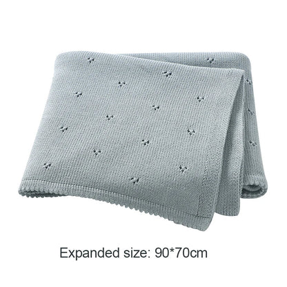 Baby Blankets Super Soft Newborn Cotton Knit Month Stroller Nursery Swaddle Wrap Quilts 90*70cm Infant Boy Girl Sleeping Covers