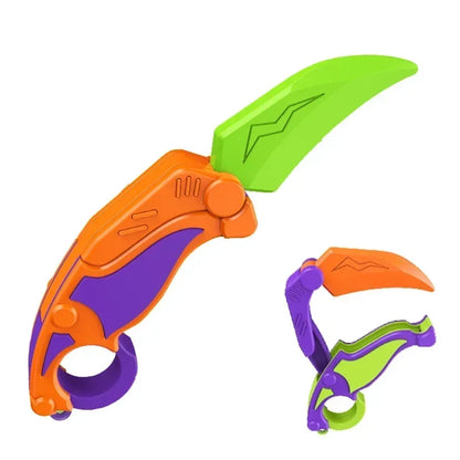 3D Printed Gravity Claw Fidget Knife Toy for Stress Relief and Sensory Play