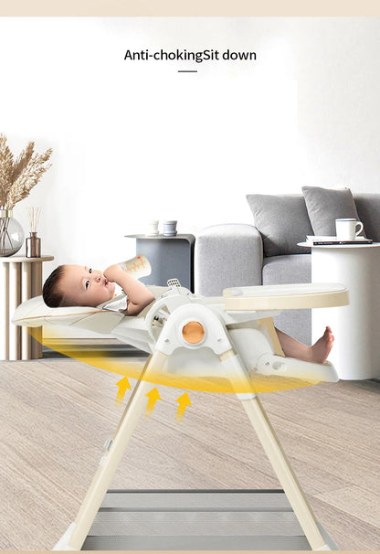 Adjustable Baby Feeding Chair with Wheels - Safe and Comfortable High Chair for Infants and Toddlers