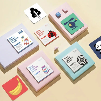 Montessori High Contrast Visual Stimulation Cards for Infants - Black and White Cognitive Development Toys for Ages 0-36 Months