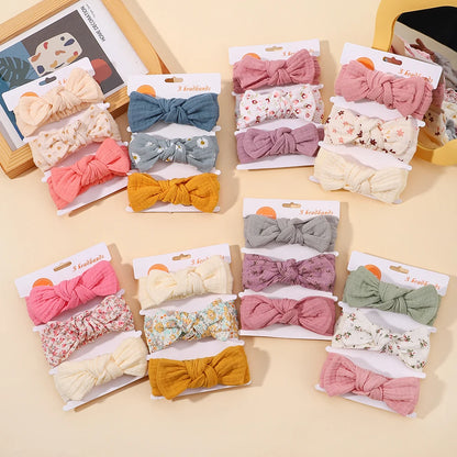3-Pack Infant Headbands with Adorable Bow Knots for Girls - Stylish Hair Accessories for Babies and Toddlers