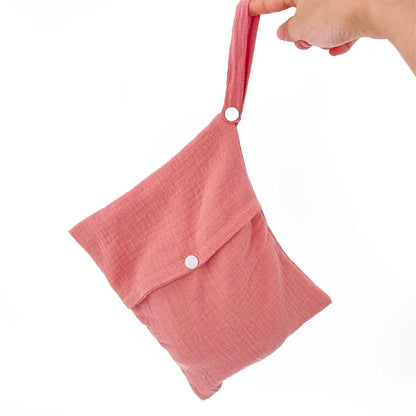 Versatile Soft Cotton Baby Travel Diaper Pouch - Stylish Mummy Storage Bag