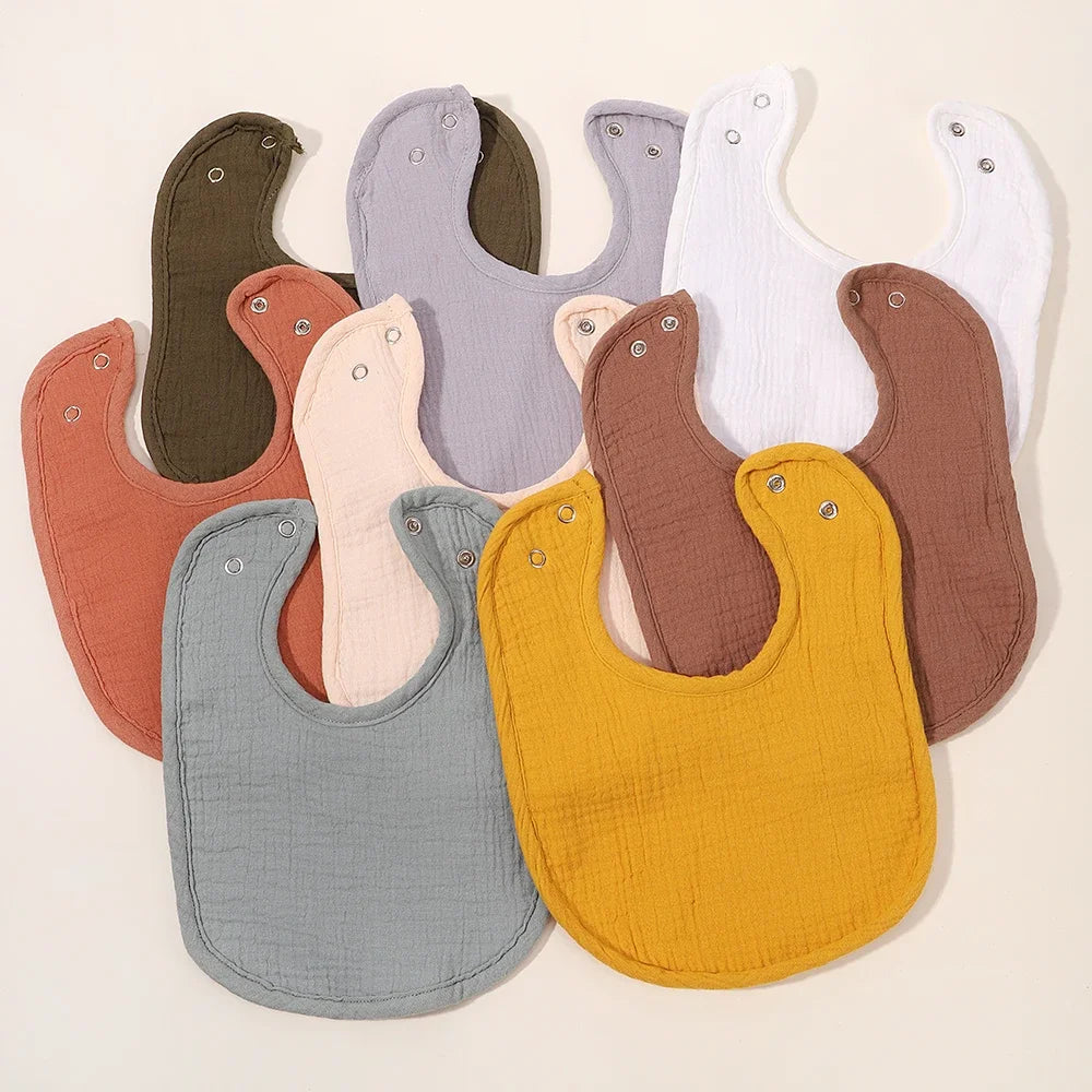Soft Adjustable Cotton Bibs for Infants and Toddlers - Stylish Burp Cloths and Feeding Scarf for Boys and Girls