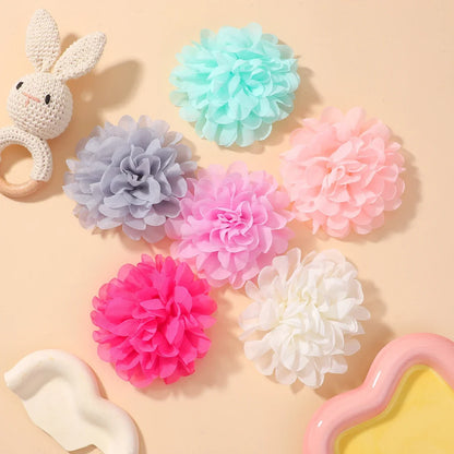 6-Piece Set of Adorable Big Flower Headbands for Baby Girls - Soft, Gentle, and Safe Infant Accessories