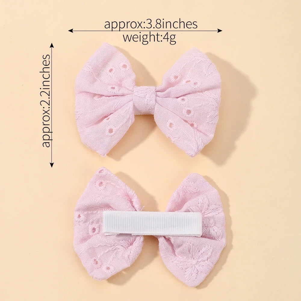 Adorable 4-Piece Bowknot Hairpin Set for Baby Girls – Charming Pastoral Style Clips