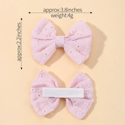 Adorable 4-Piece Bowknot Hairpin Set for Baby Girls – Charming Pastoral Style Clips
