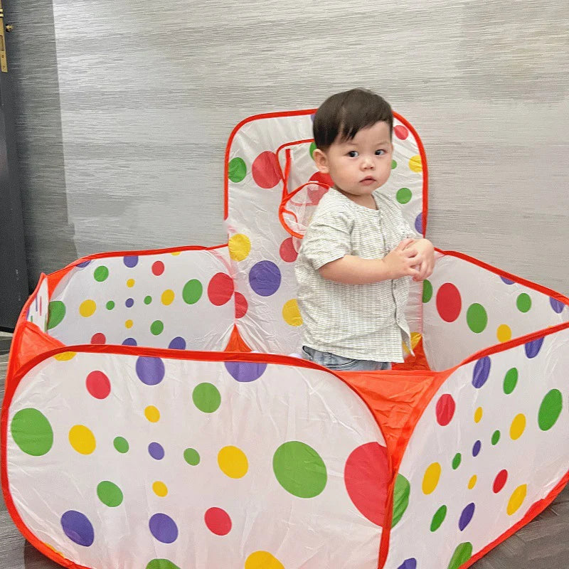Ultimate 3-in-1 Kids Ball Pool and Playpen with Crawling Tunnel - Portable Indoor/Outdoor Fun for Ages 0-14+ (Balls Not Included)