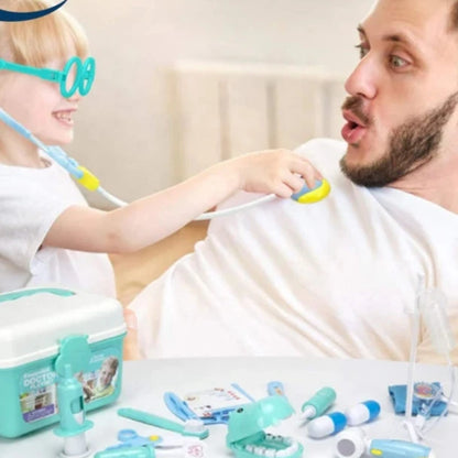 Medical Toy Kids Doctor Pretend Role Play Kit 44PCS Simulation Dentist Box Girls Educational Game Toys For Children Stethoscope