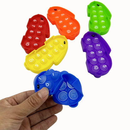 6-Piece Colorful Rabbit Math Learning Game for Kids - Educational Ten-Frame Board Toy Set