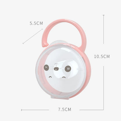 Cartoon-Themed Portable Pacifier Storage Case for Babies - Travel-Friendly Soother Holder