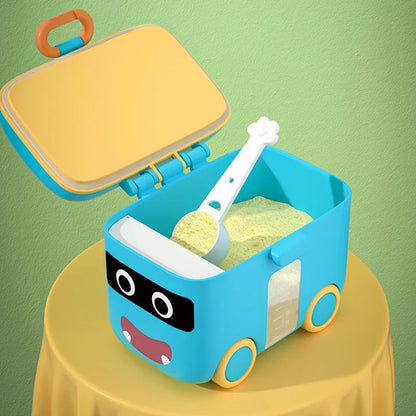 Multi-Compartment Baby Formula and Snack Dispenser for On-the-Go Feeding