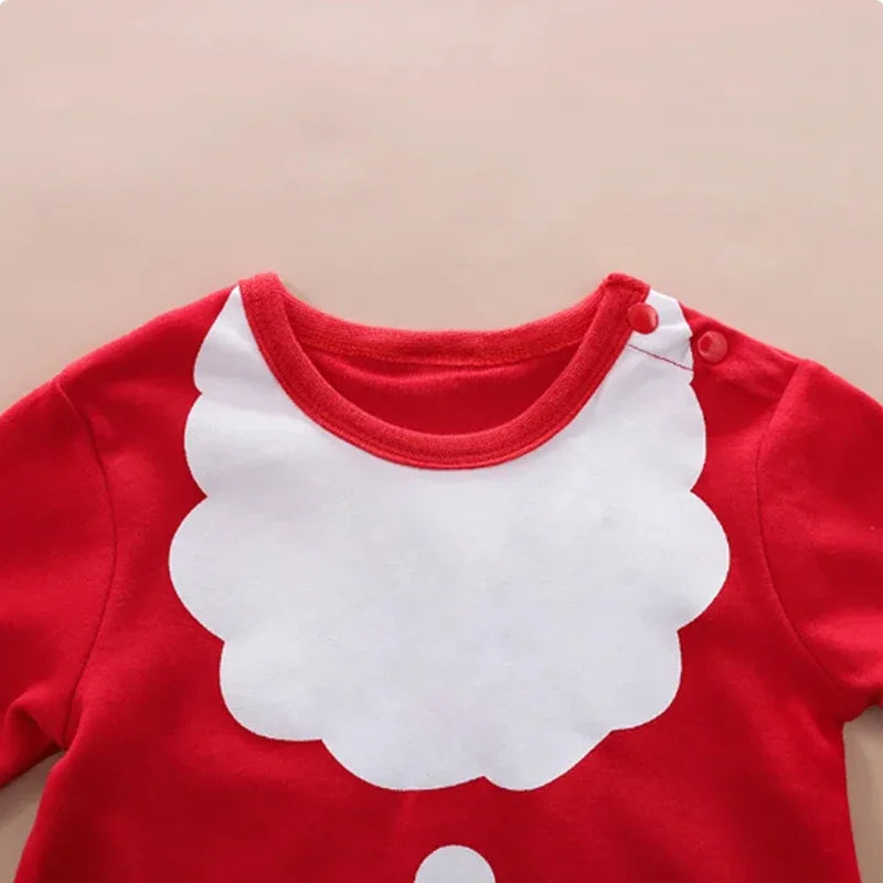 Cute Santa Claus Newborn Romper for Christmas - Toddler Jumpsuit for Boys and Girls, Infant Holiday Costume