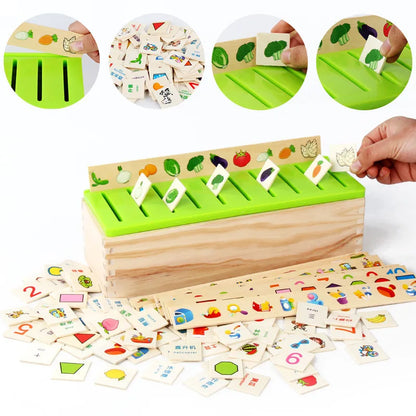 Montessori Wooden Shape Sorting Box for Kids - Early Learning Educational Toy for Ages 0-14+