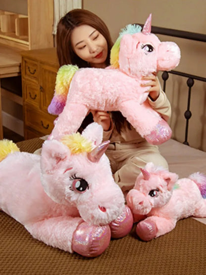 40cm Cute Kawaii Rainbow Unicorn Plush Doll - Perfect Gift for Kids' Birthdays