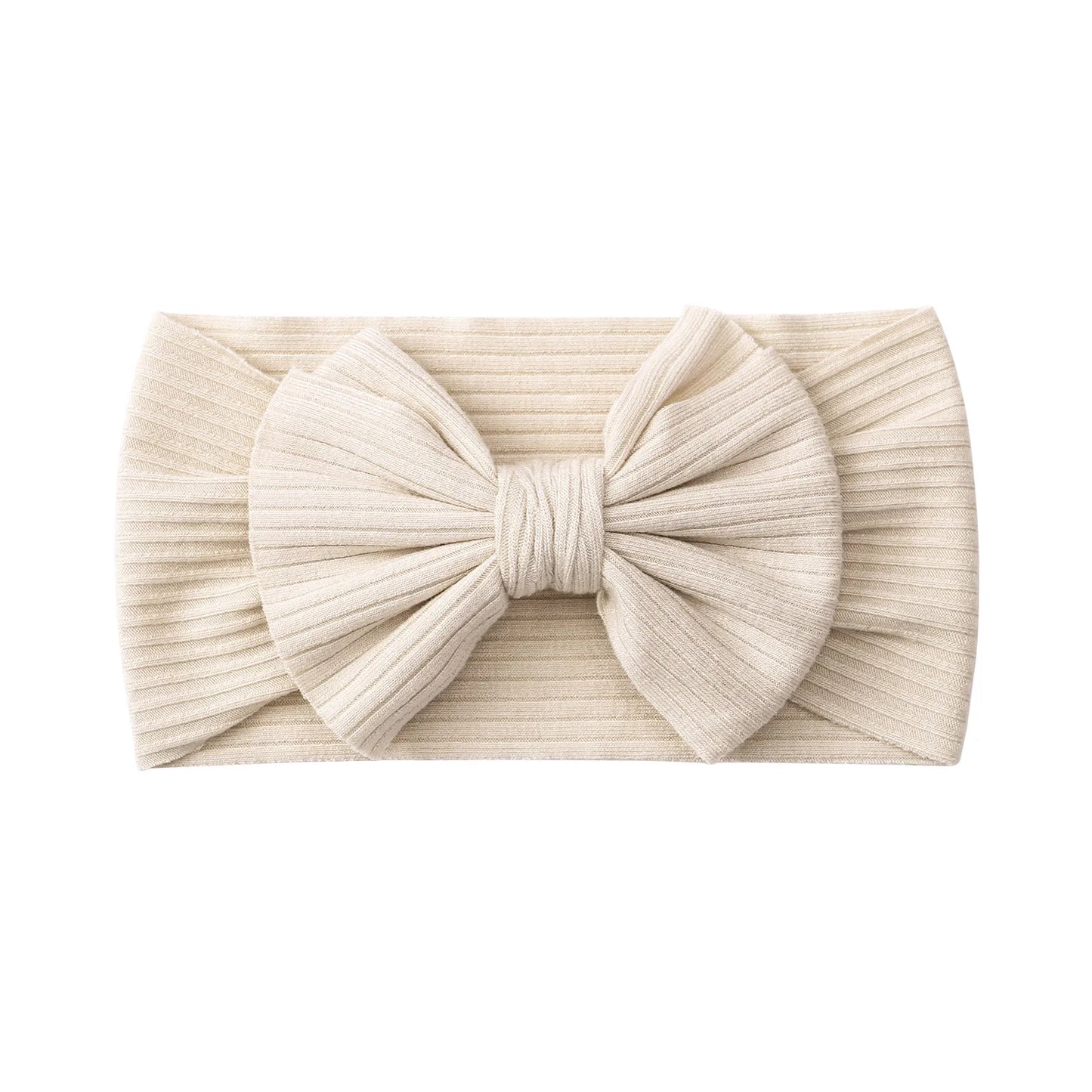 Vibrant Knit Baby Headbands with Bow - Soft Elastic Turban Accessories for Infant Girls