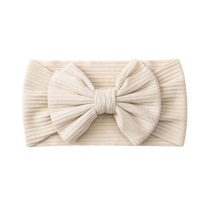 Vibrant Knit Baby Headbands with Bow - Soft Elastic Turban Accessories for Infant Girls